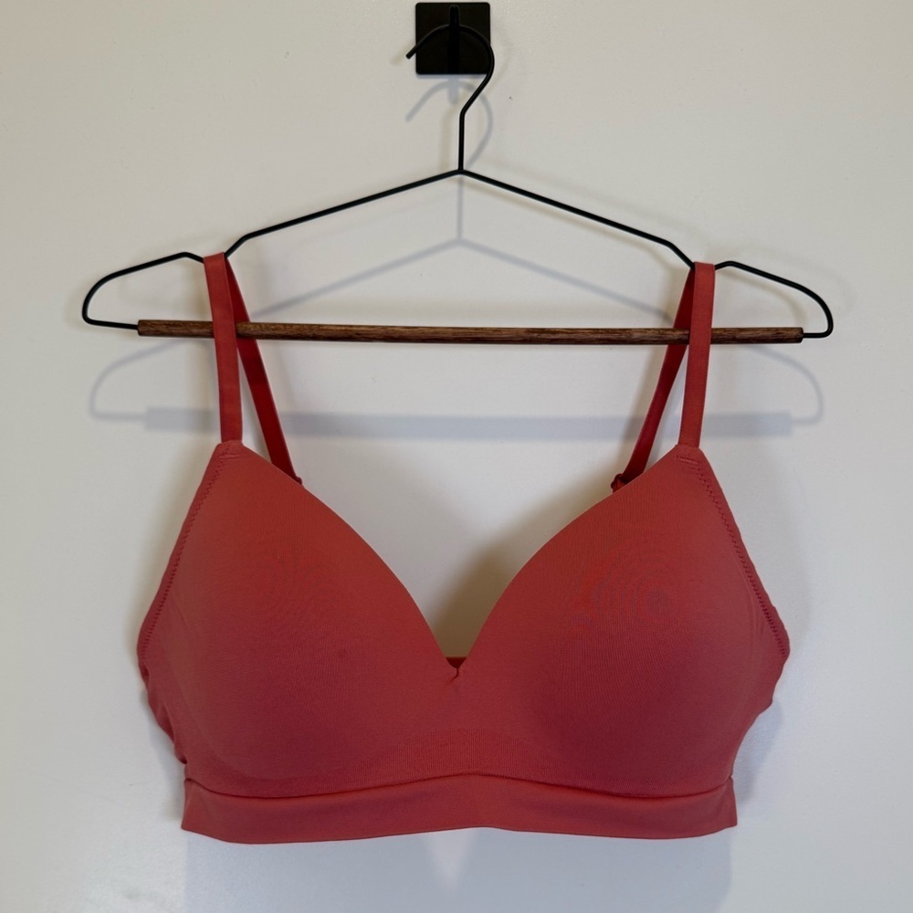 Modern Movement Womens Wireless Coral Bra Sz L Bralette Lightly Lined Adjustable